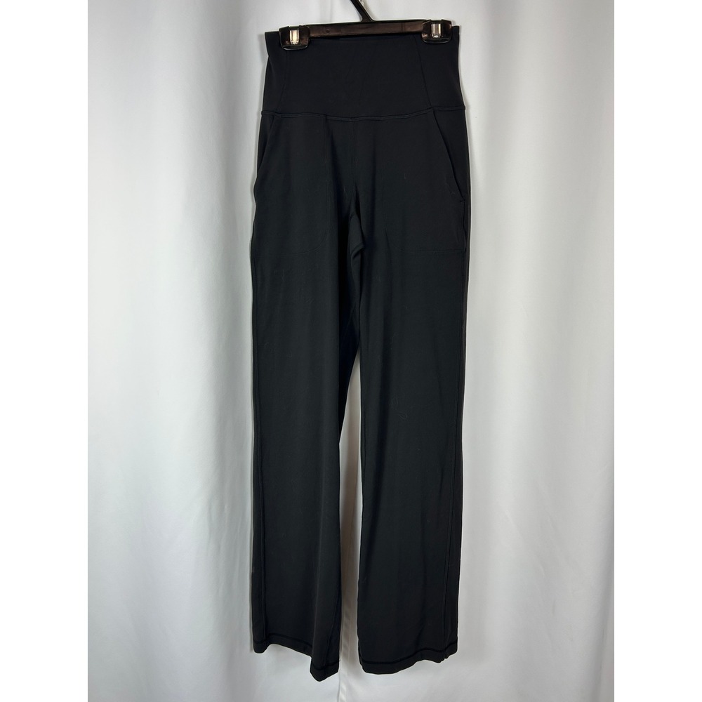 Lululemon Align High-Rise Wide-Leg Pants Black Yoga Balletcore Preppy Size 2